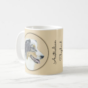 Australian Shepherd Painting - Original Dog Art Coffee Mug