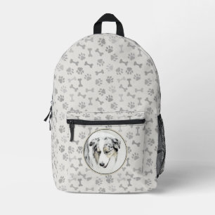 Australian Shepherd Painting - Original Dog Art Printed Backpack