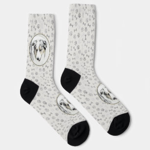 Australian Shepherd Painting - Original Dog Art Socks