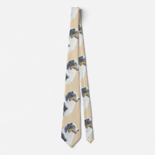Australian Shepherd Painting - Original Dog Art Tie