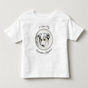 Australian Shepherd Painting - Original Dog Art Toddler T-shirt