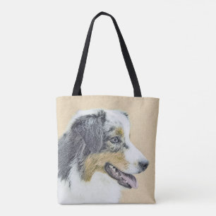 Australian Shepherd Painting - Original Dog Art Tote Bag