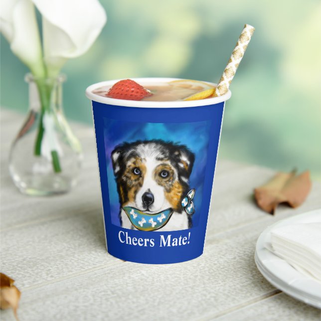 AUSTRALIAN SHEPHERD     PAPER CUPS (Insitu)