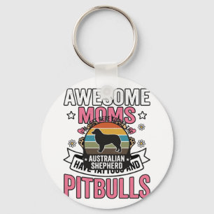 Australian Shepherd Pet Lover Vintage Dog Shirt De Keychain