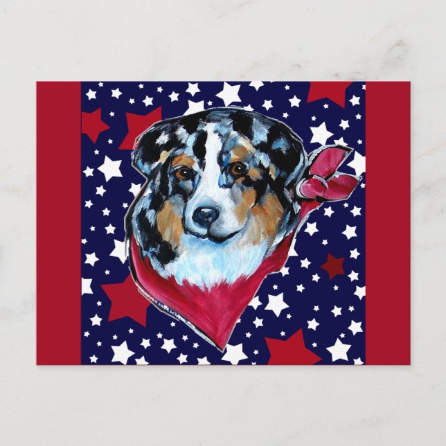 AUSTRALIAN SHEPHERD POSTCARD (Front)