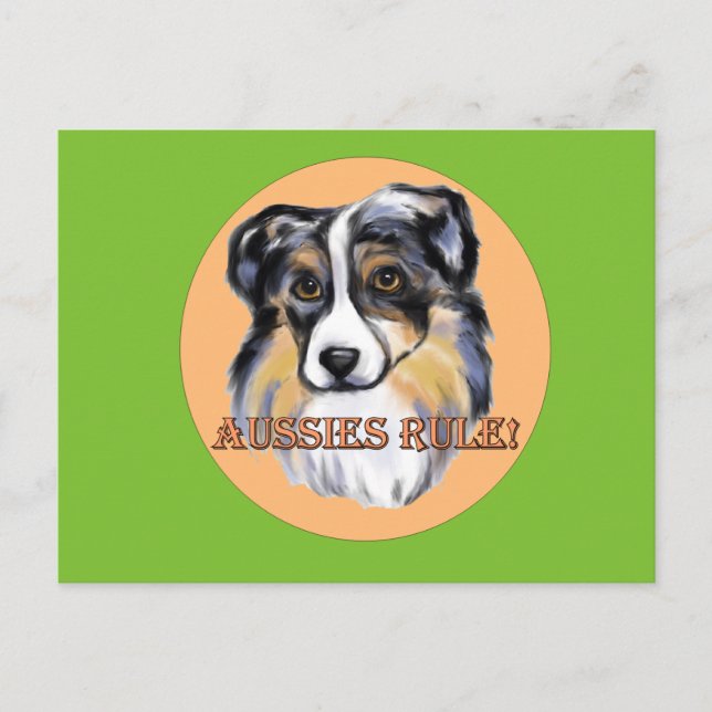 AUSTRALIAN SHEPHERD POSTCARD (Front)