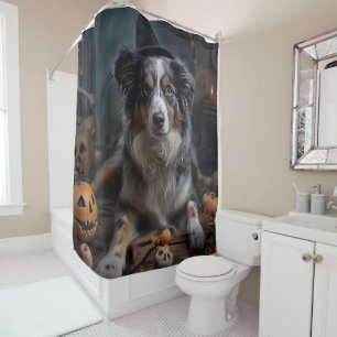 Australian Shepherd Pumpkins Halloween Scary