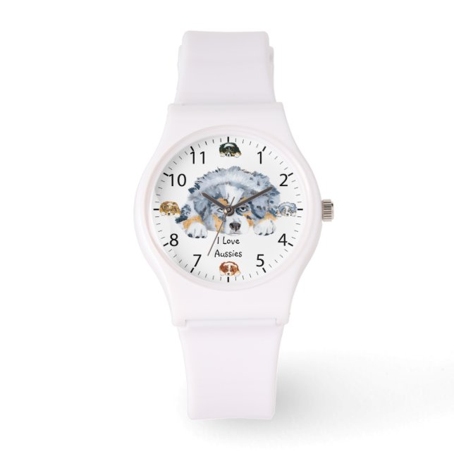 Australian Shepherd Puppy Womens Watch (Front)
