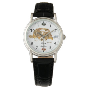 Australian Shepherd Puppy Womens Watch