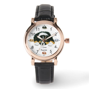 Australian Shepherd Puppy Womens Watch