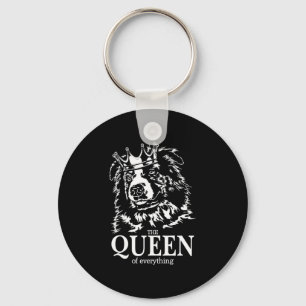 Australian Shepherd Queen Everything dog mom Keychain