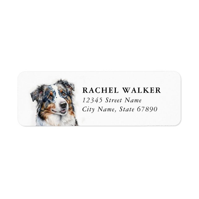 Australian Shepherd Return Address Labels (Front)