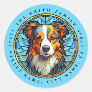 Australian Shepherd Round Stickers