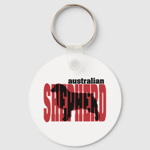 Australian Shepherd silhouette Keychain