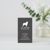 Australian Shepherd Silhouette Vertical Business Card (Standing Front)