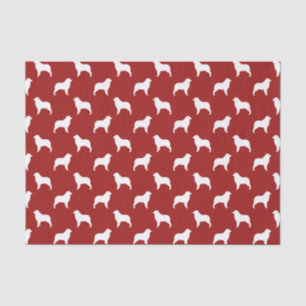 Australian Shepherd Silhouettes Pattern Tissue Paper