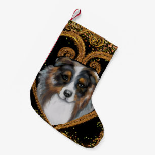 Australian Shepherd   Small Christmas Stocking