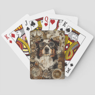 Australian Shepherd Steampunk Playing Cards