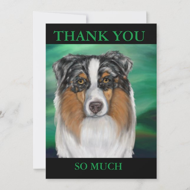 AUSTRALIAN SHEPHERD THANK YOU CARD (Front)