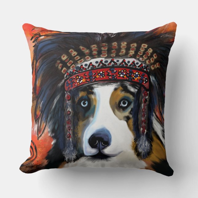 AUSTRALIAN SHEPHERD  THROW PILLOW (Front)