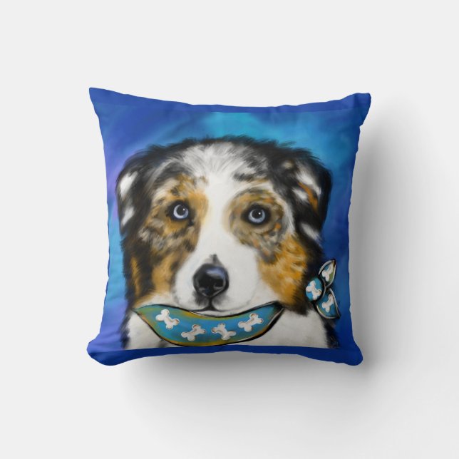 AUSTRALIAN SHEPHERD   THROW PILLOW (Front)
