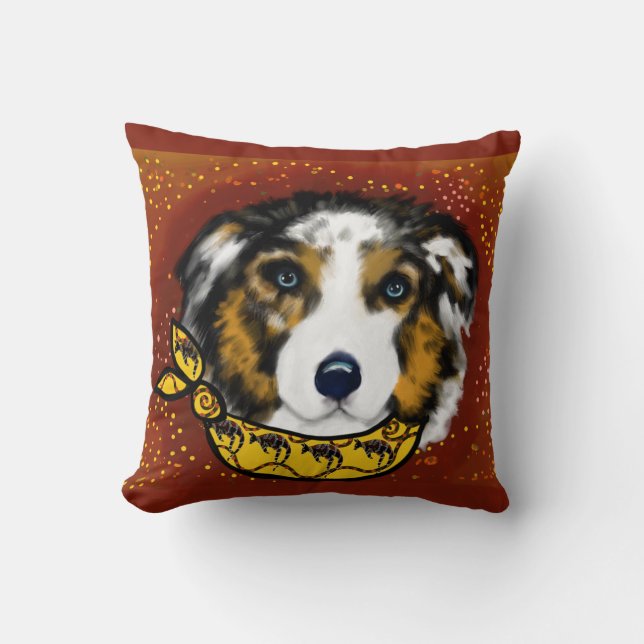AUSTRALIAN SHEPHERD      THROW PILLOW (Front)