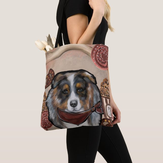 AUSTRALIAN SHEPHERD TOTE BAG (Close Up)