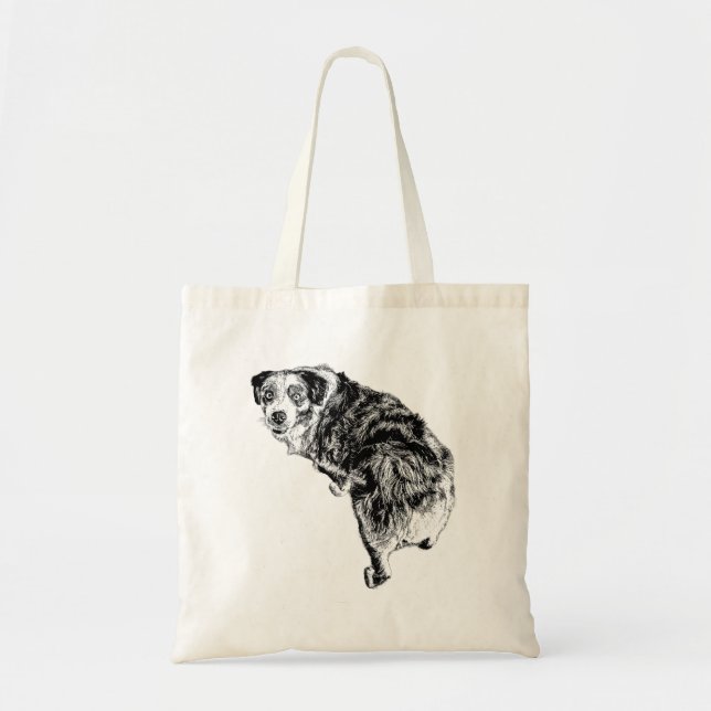 Australian Shepherd Tote – Over-the-Shoulder Pose Bag (Front)