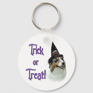Australian Shepherd Trick Keychain