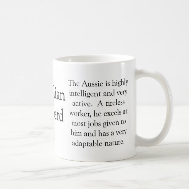 Australian Shepherd Trivia Mug (Right)