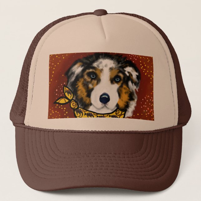 AUSTRALIAN SHEPHERD   TRUCKER HAT (Front)
