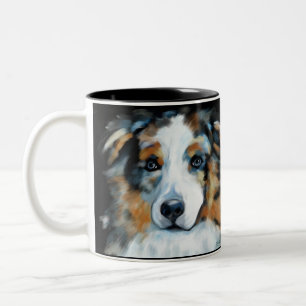 Australian Shepherd Two-Tone Coffee Mug