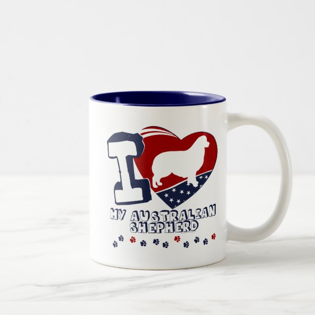 Australian Shepherd Two-Tone Coffee Mug (Right)