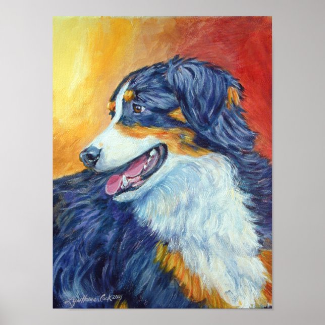 Australian Shepherd Wall Print (Front)