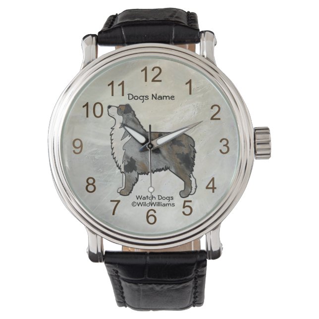 Australian Shepherd "Watch Dog" Watch (Front)