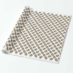 Australian Shepherd Wreath Wrapping Paper