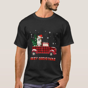 Australian Shepherds Christmas Truck Tree Mom Dad T-Shirt