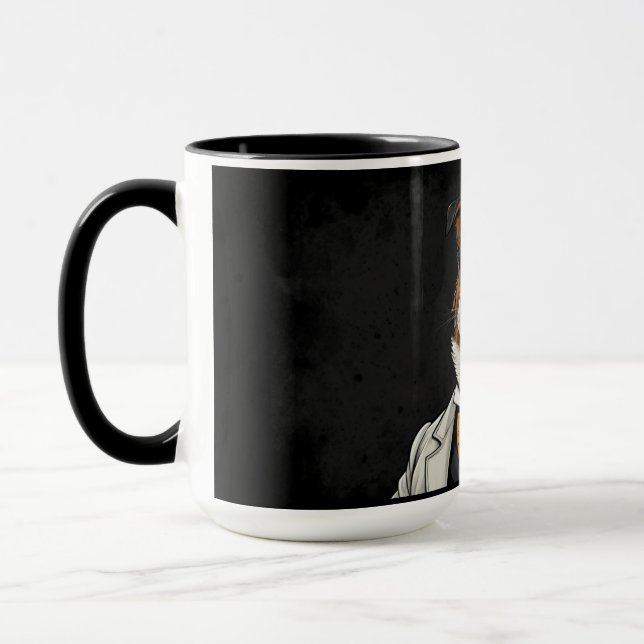 Australian shepherd's dog in suit mug (Left)