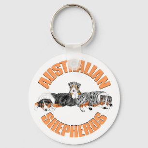 Australian Shepherds Keychain