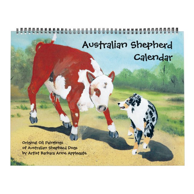Australian Shepherd'un grand calendrier de deux pa (Protection)