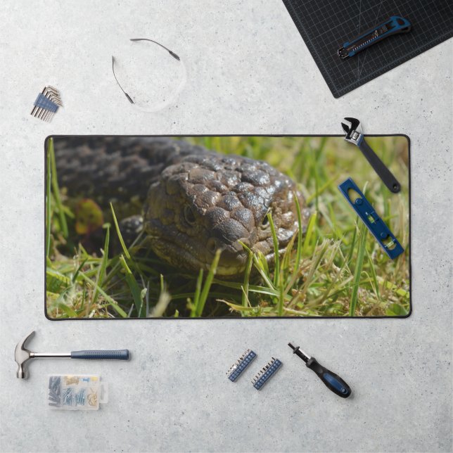 Australian Shingleback Blue Tongue Lizard Desk Mat (Workstation)