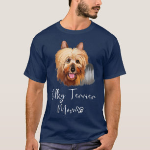 Australian Silky Terrier Dog Mom Cute Puppy Dog Ow T-Shirt