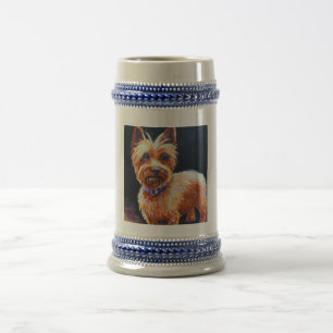 Australian Silky Terrier - Dog Portrait Beer Stein