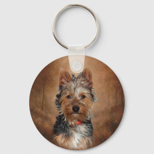 Australian Silky Terrier Keychain