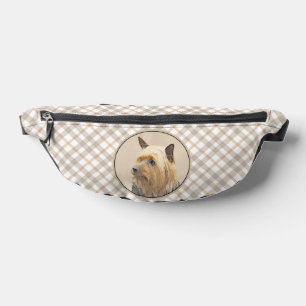 Australian Silky Terrier Painting Original Dog Art Fanny Pack