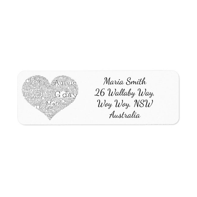 Australian slang heart (Front)