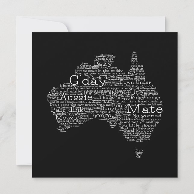 Australian slang map (Front)