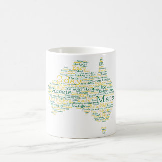 Australian slang map coffee mug