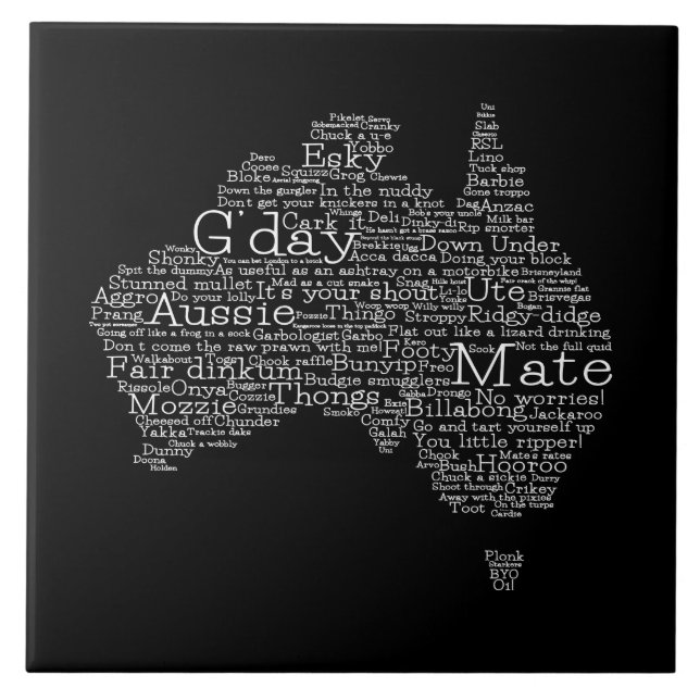 Australian slang map tile (Front)