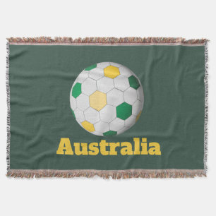 Australian Soccer Throw Blanket